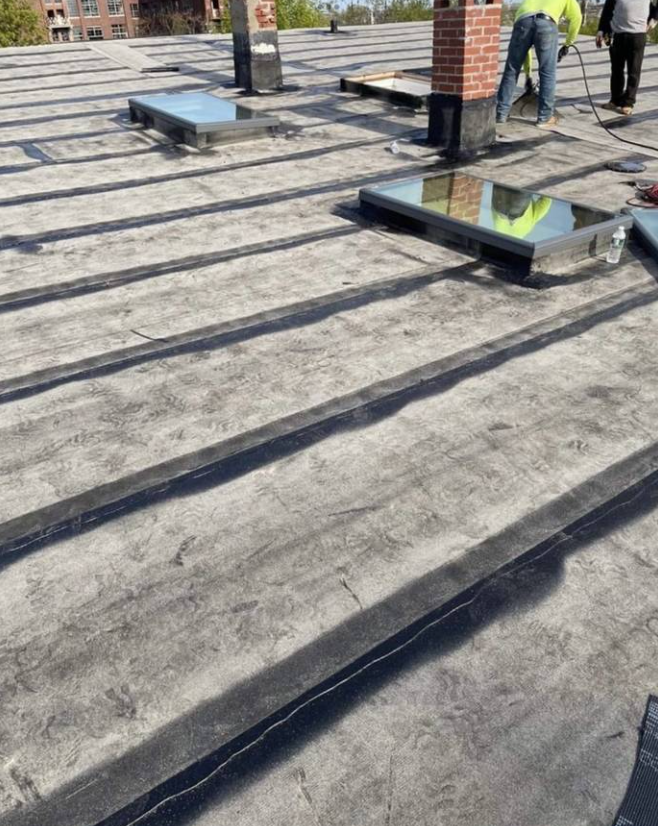 Flat Roof With Skylights